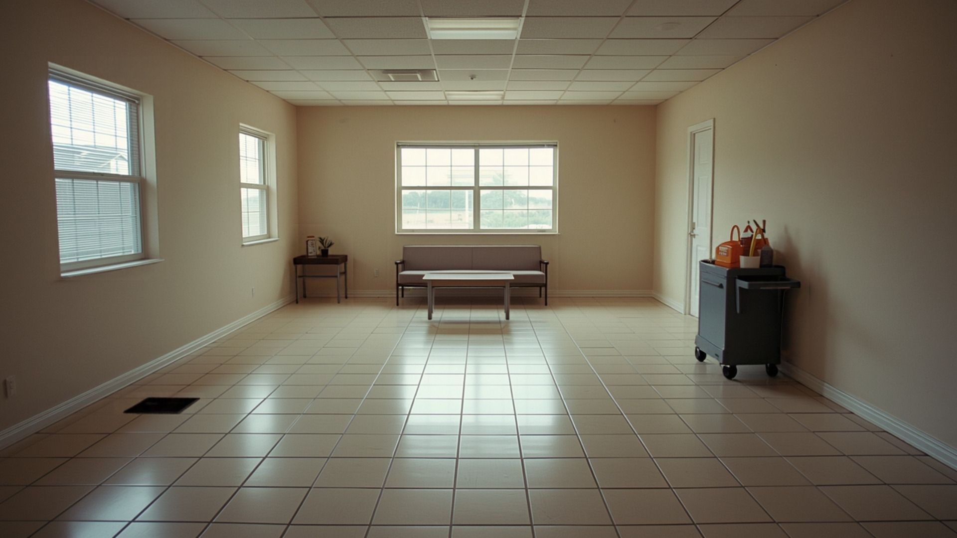 Freshly cleaned clubhouse lounge in a Florida community association