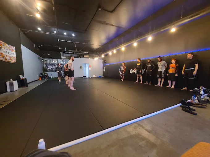 Adults training Jiu-Jitsu at Speakeasy Jiu-Jitsu & Wrestling Academy in Asheville, NC, building strength