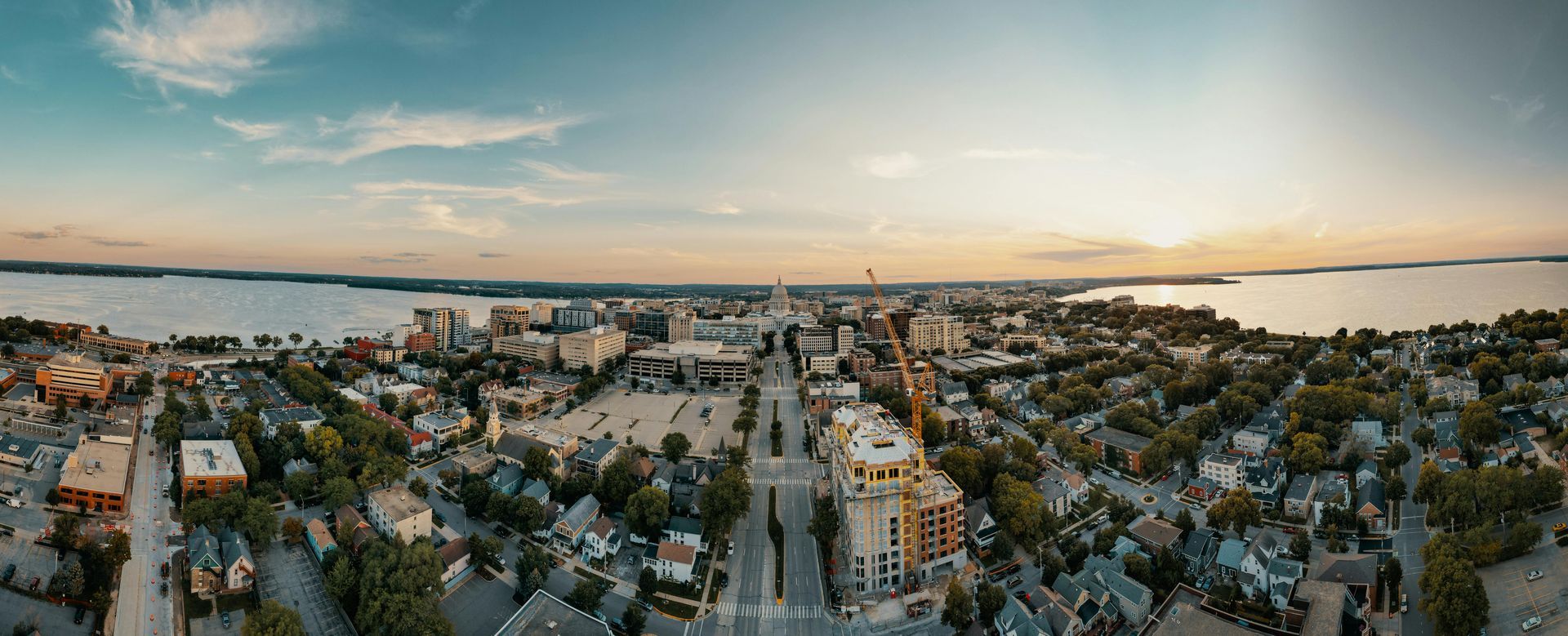 city scape of green bay. 