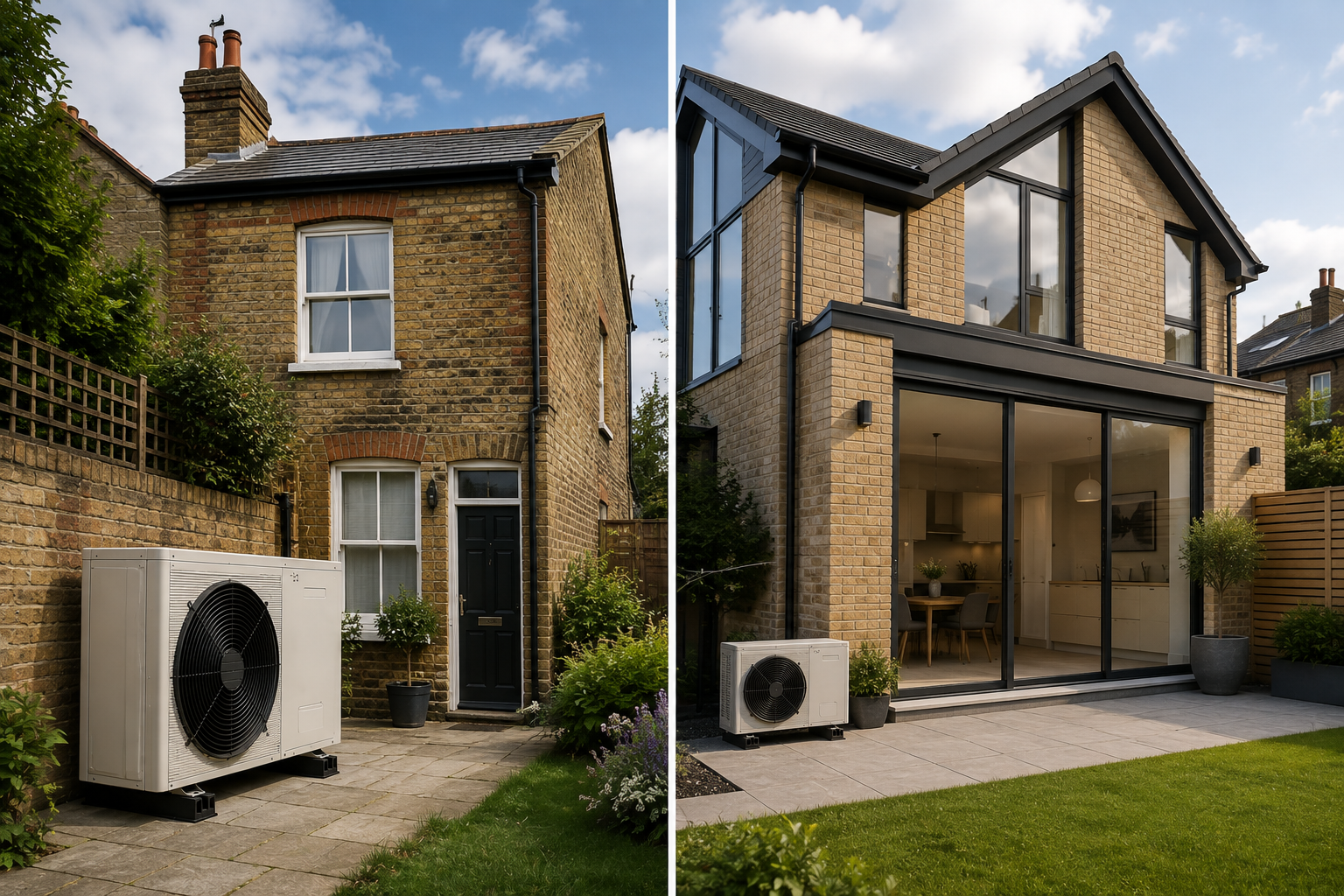 A realistic comparison of air source heat pumps installed at two different homes