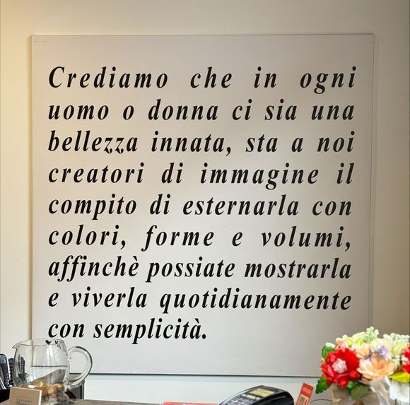 testo nel negozio
