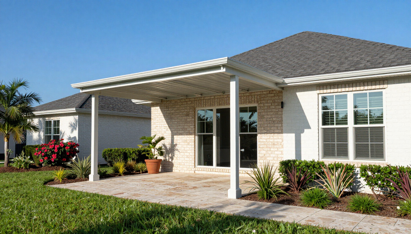 Houston HOA patio cover on a suburban Texas home