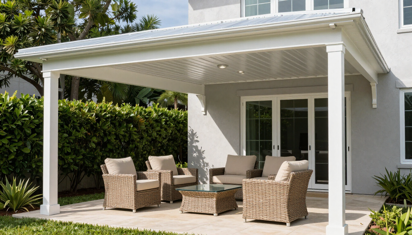 Insulated aluminum roof panels on a Houston patio cover