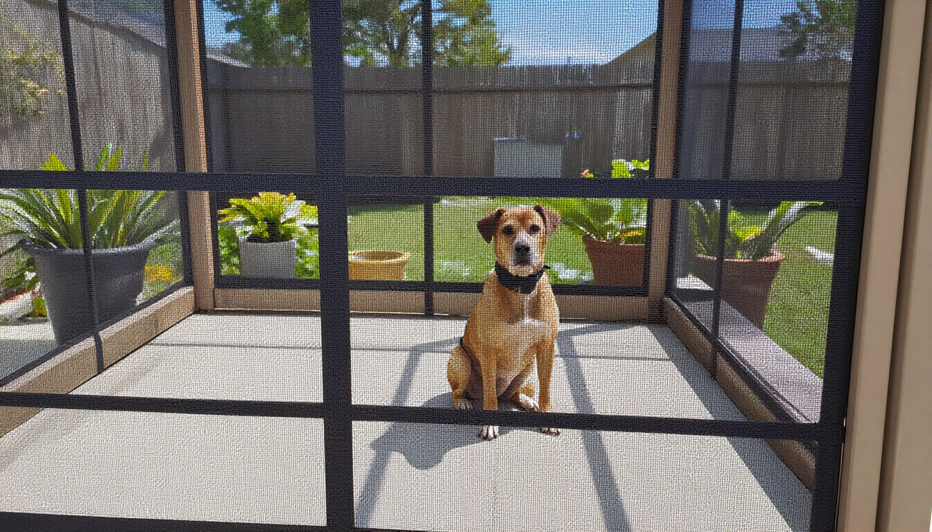 Close-up of durable pet screen mesh