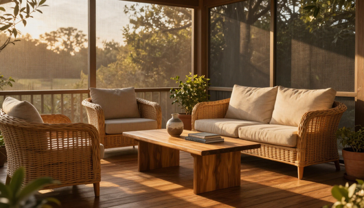 Screened in patio cover in Houston, TX