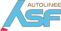 Un logo blu per autolinee asf su uno sfondo bianco