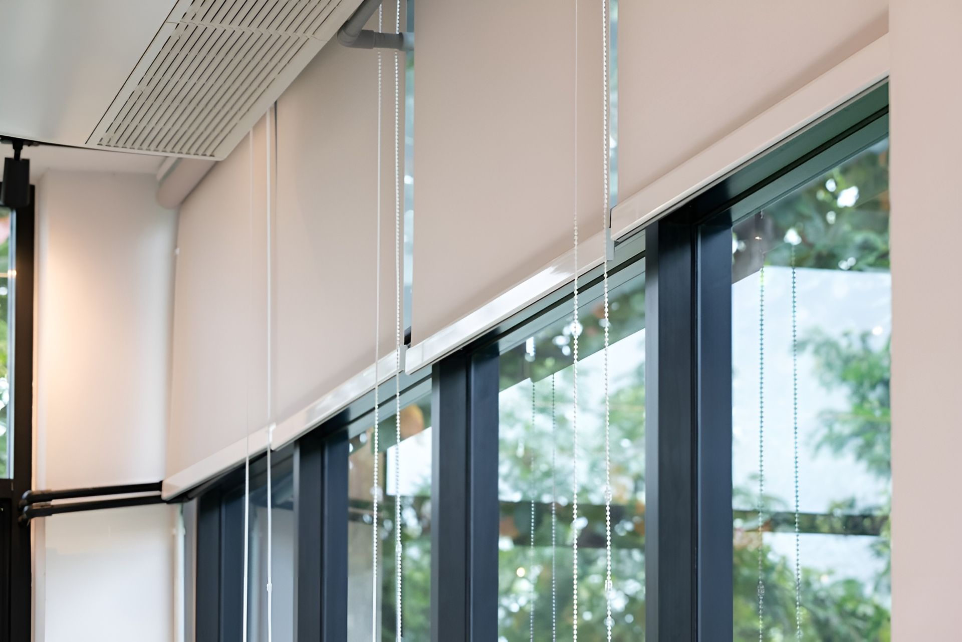 Bright Interior with Sheer White Roller Shades — BlindDESIGN in Lismore, NSW