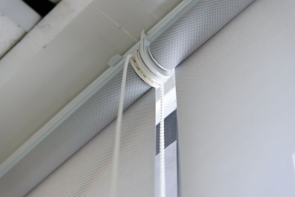 Close-Up of A Window Roller Blind, Partly Rolled Up — BlindDESIGN in Byron Bay, NSW