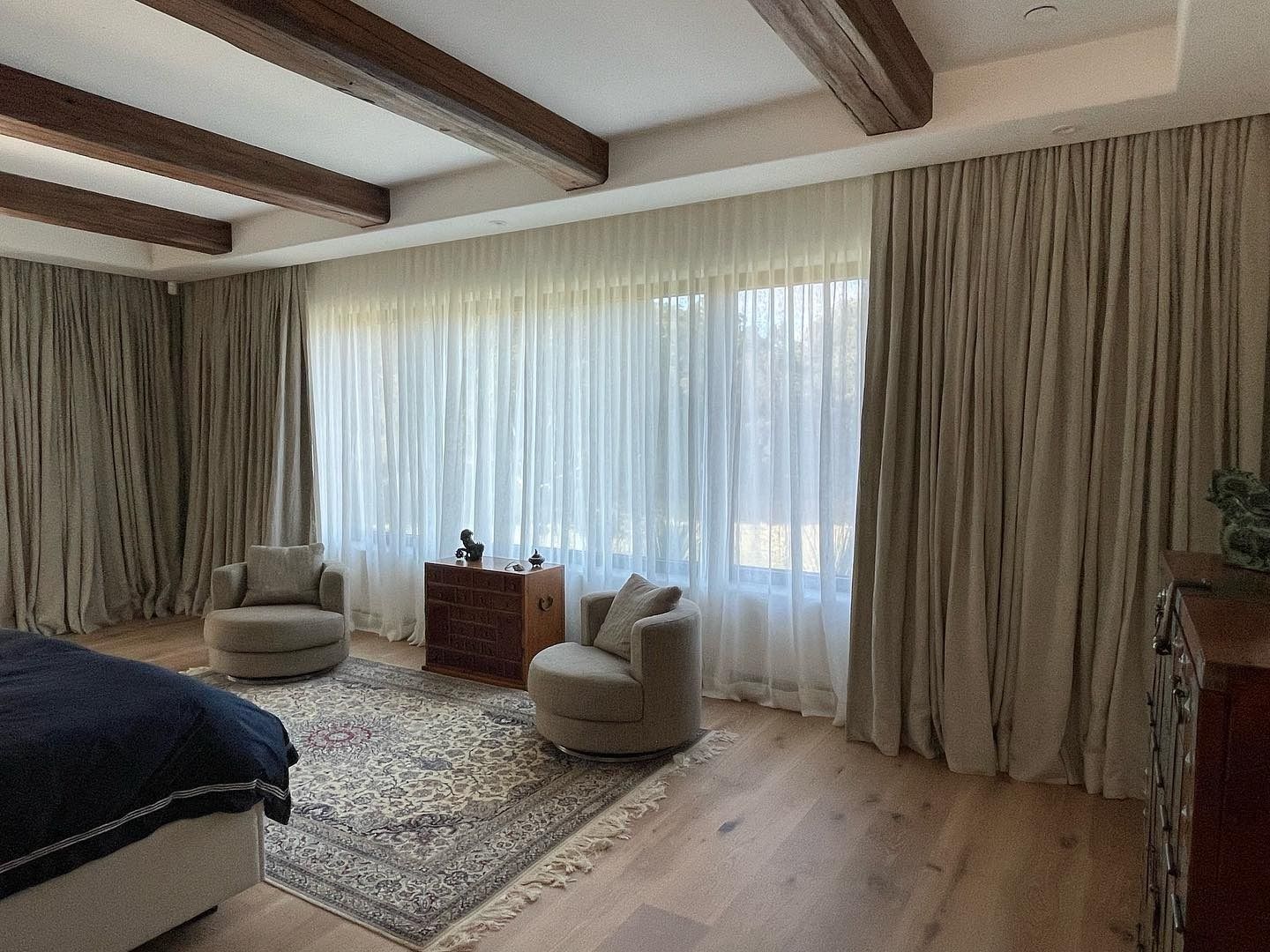 Custom Curtains in a Cozy Bedroom