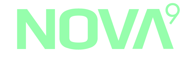 Light green NOVA logo with a stylized “A” and small degree symbol.