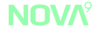 Light green NOVA logo with a stylized “A” and small degree symbol.