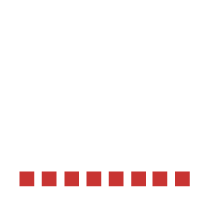 Una fila de cuadrados rojos sobre un fondo blanco.