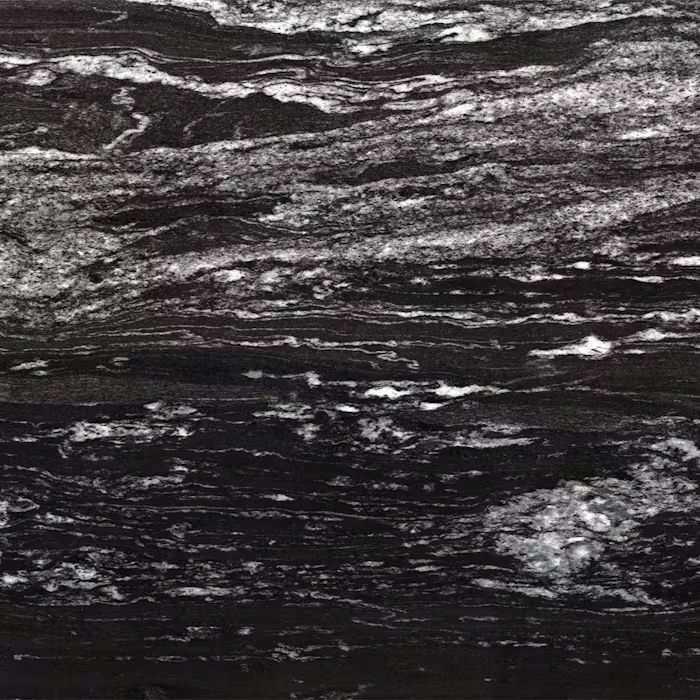 Una fotografía en blanco y negro de una textura de mármol.