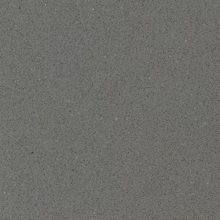 Un primer plano de una encimera de granito gris.
