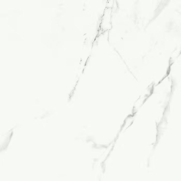 Un primer plano de una baldosa de mármol blanco sobre un fondo blanco.