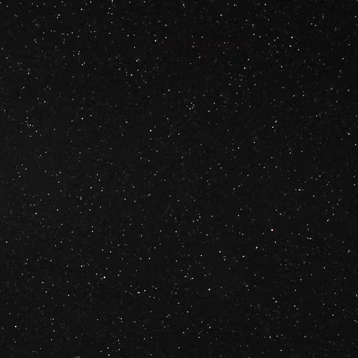 Un fondo negro con estrellas blancas.