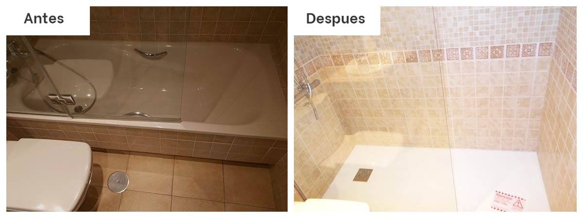 cambio de bañera por plato de ducha en Murcia reforma de Securibath