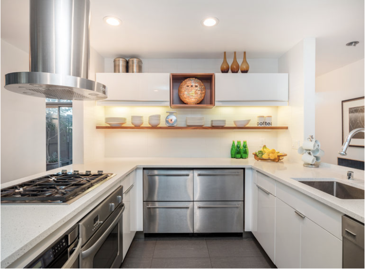 ejemplo de una cocina de ergonomia en la cocina