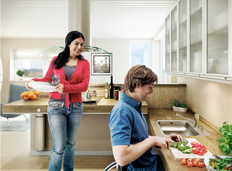 Una cocina ergonomica y a medida para una persona con movilidad reducida