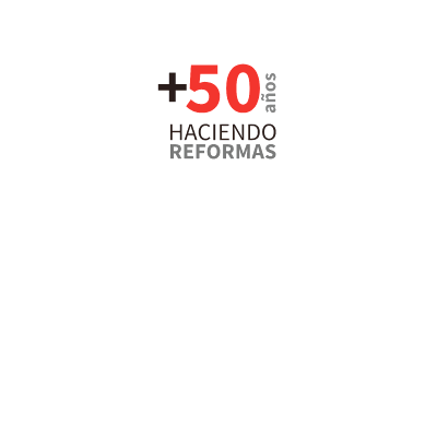 El logotipo de una empresa llamada haciendo reformas está sobre un fondo blanco.