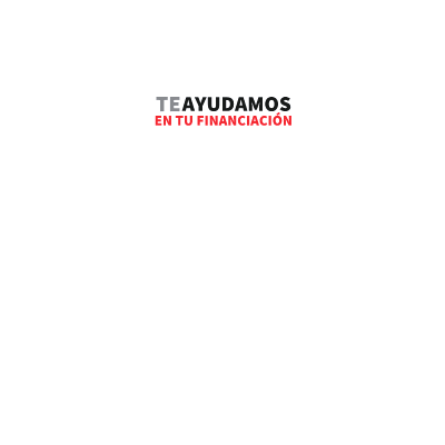 Un fondo blanco con las palabras te ayudamos en tu financiación.