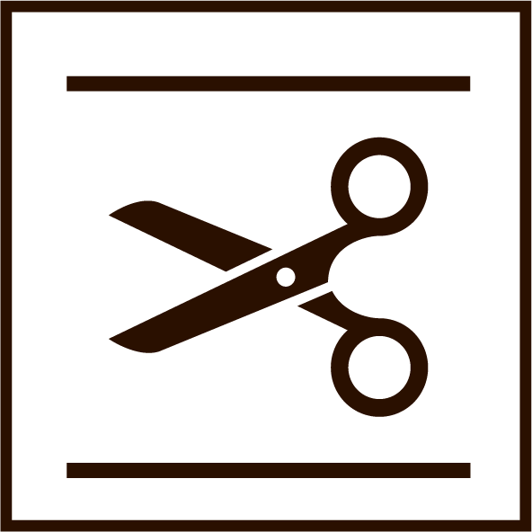 Icono de que los platos son recortables y ajustables