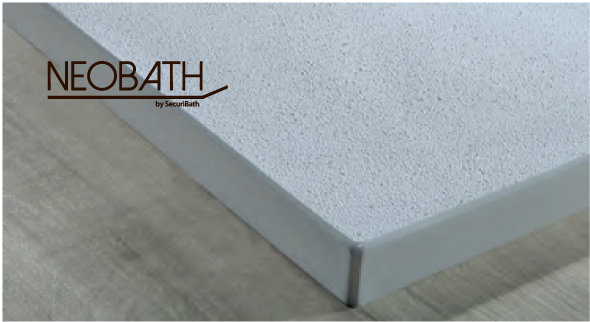 Una mesa blanca con la palabra neobath.