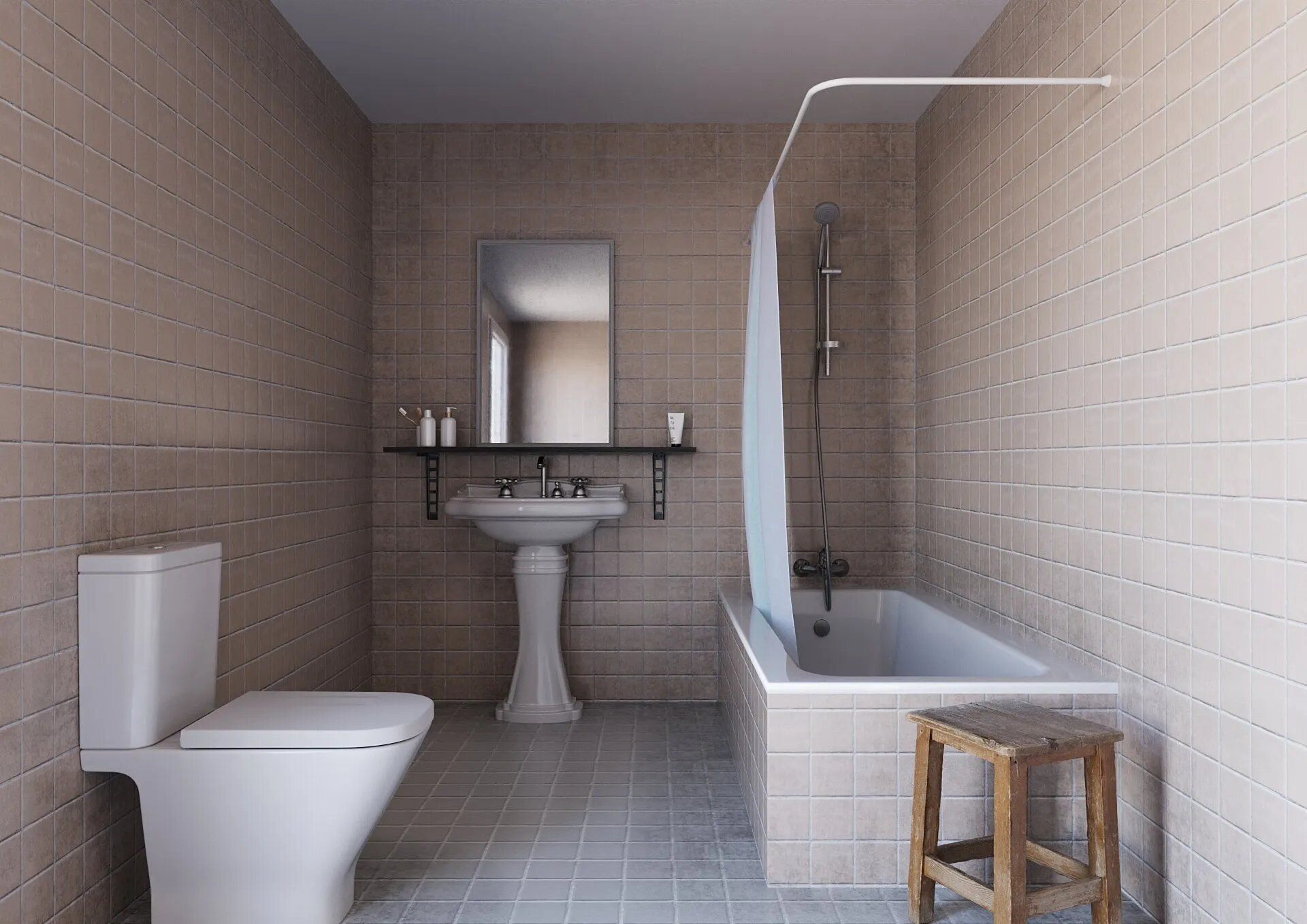 Baño antes del cambio de bañera por plato de ducha