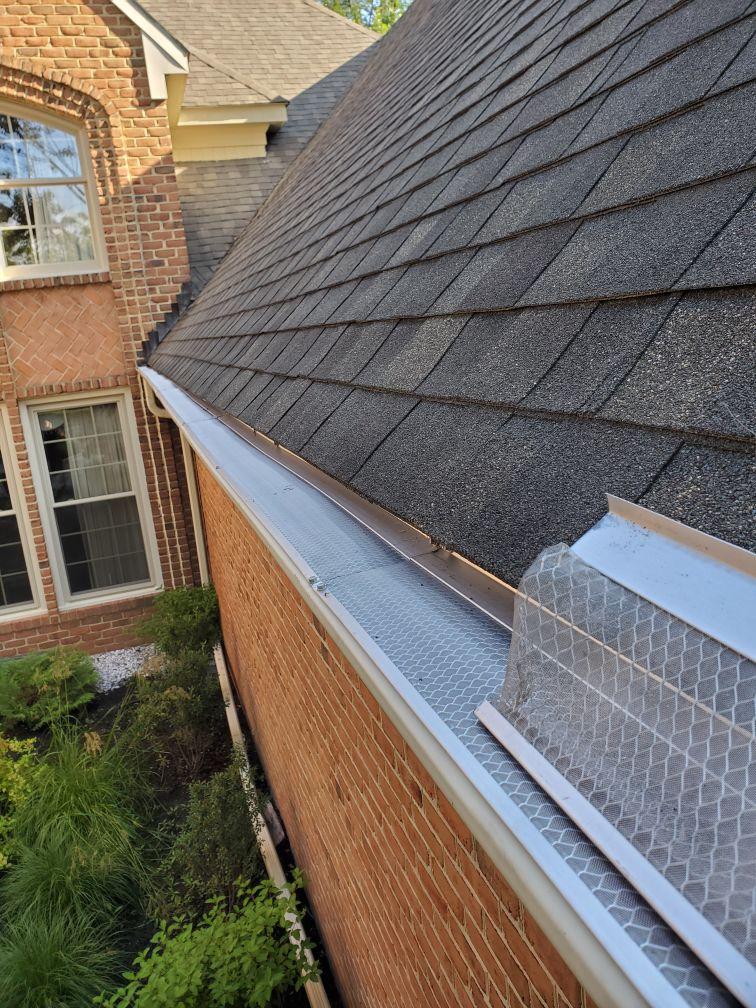 Long View Of Gutter With Screen – Lititz, PA – Trailside Spouting, LLC