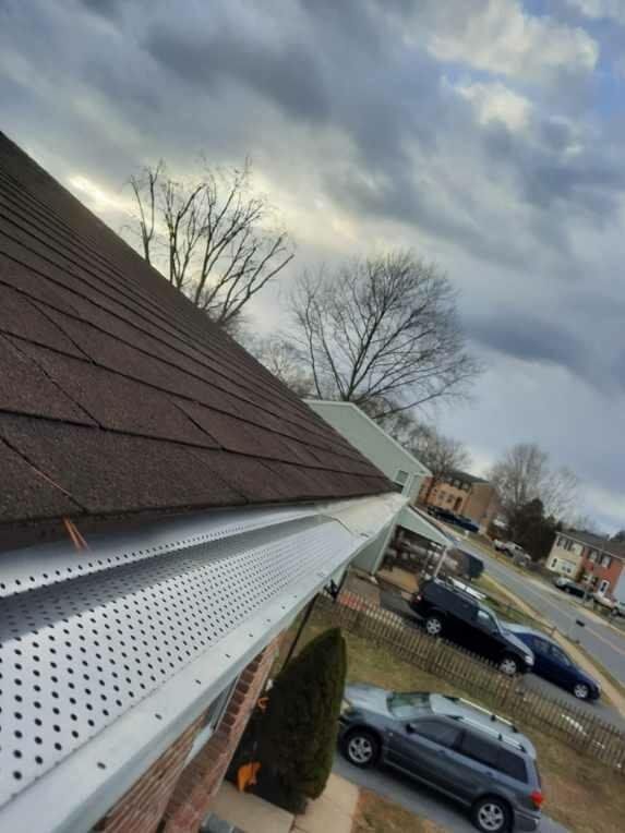 Long View Of Newly Installed Gutter Guard – Lititz, PA – Trailside Spouting, LLC