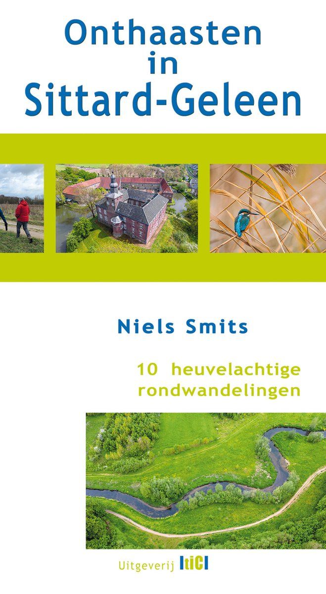 Boekcover: "Onthaasten in Sittard-Geleen" met afbeeldingen.