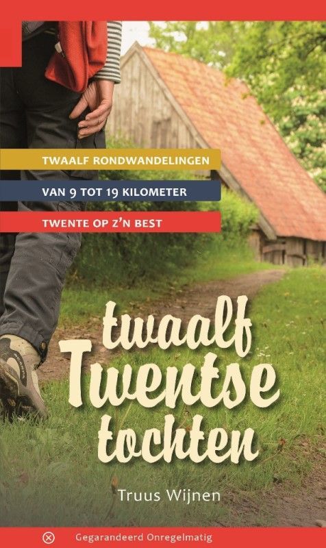 Book cover: A person hiking on a path, with text