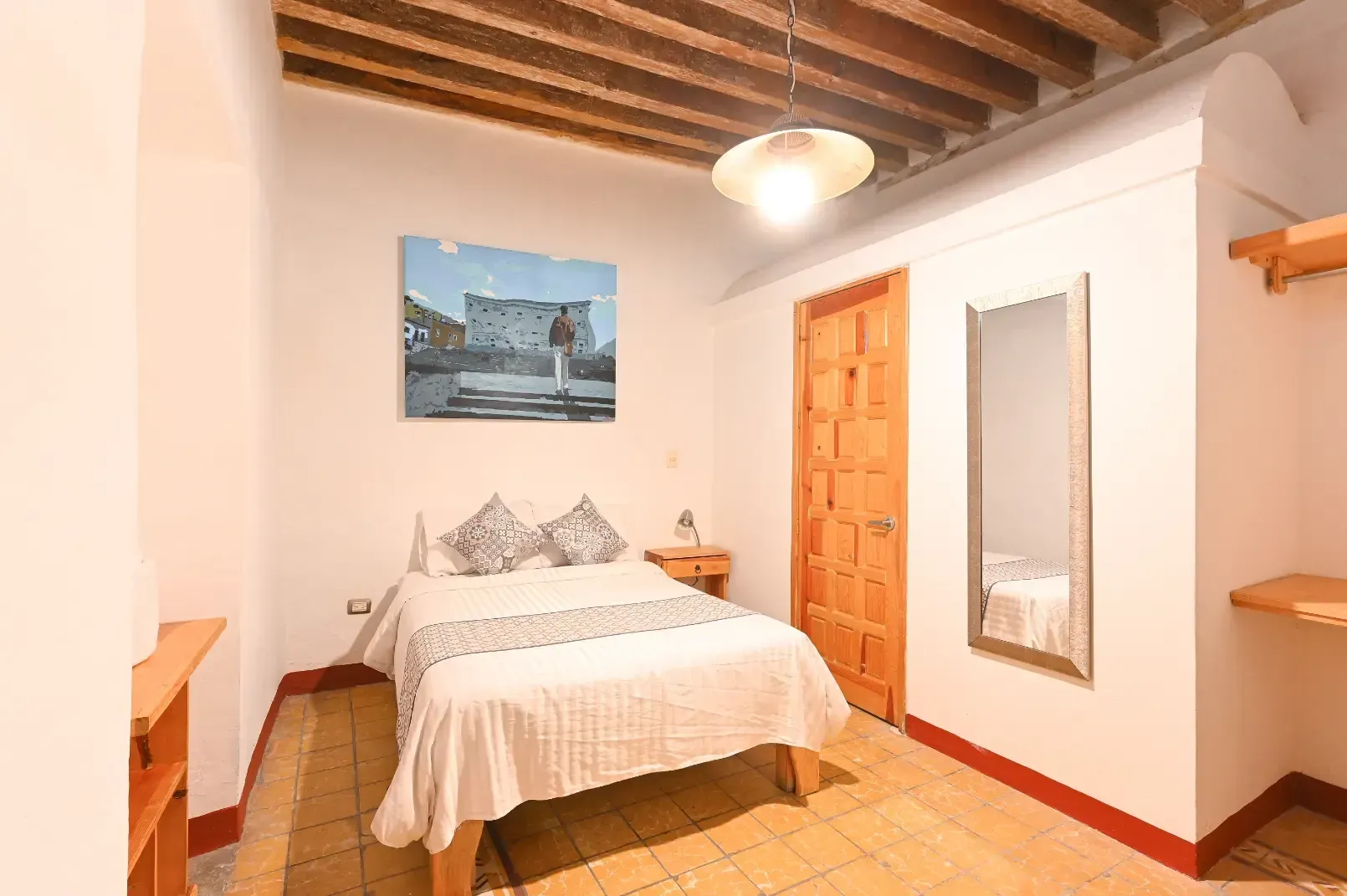 Foto de habitación matrimonial. Mesón Cuevano.