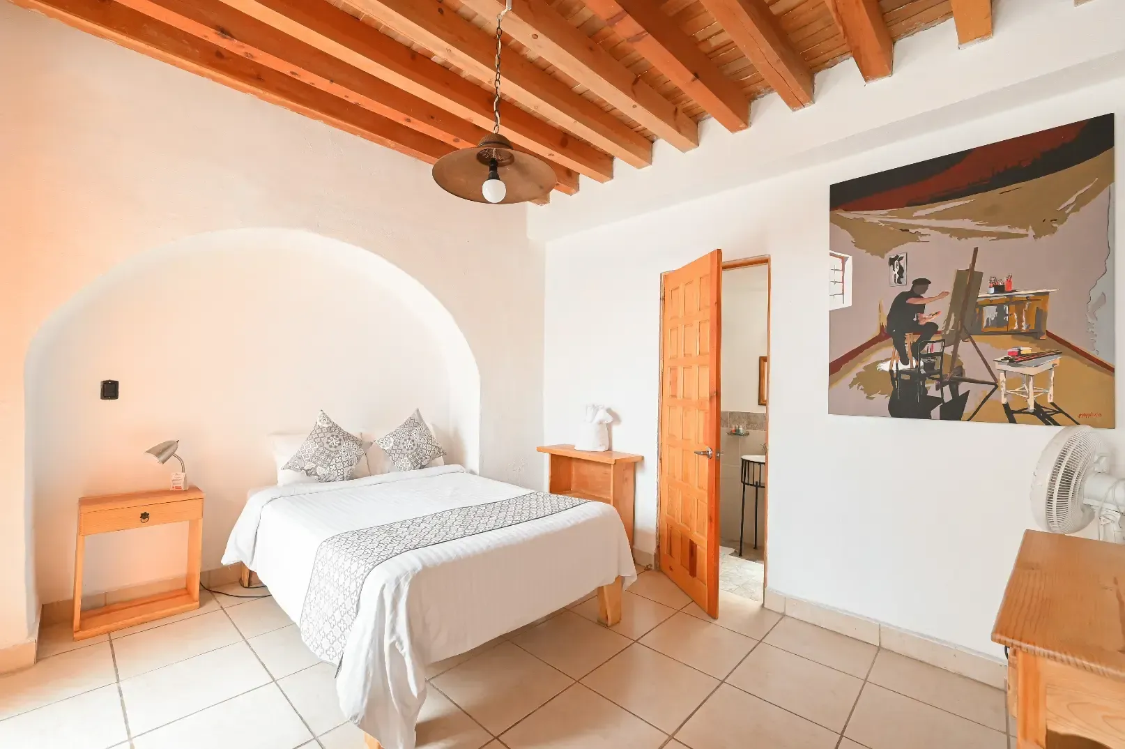 Foto de habitación matrimonial. Mesón Cuevano.