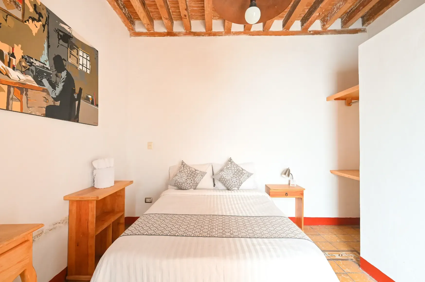 Foto de habitación matrimonial. Mesón Cuevano.