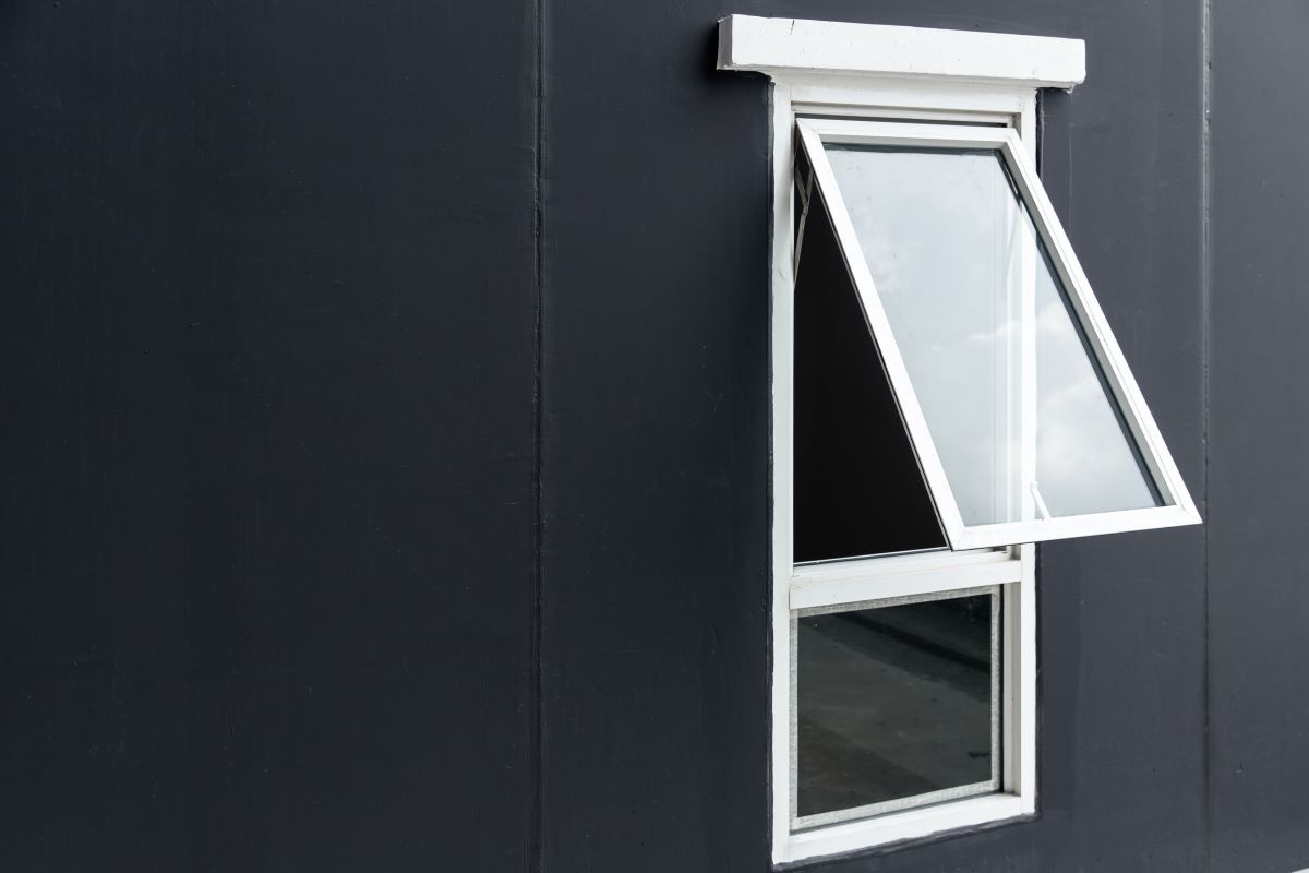 A White Window is Open on a Black Wall — Superior Windows & Doors Taree, NSW