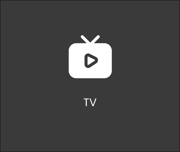 White TV drawing with 'TV' text under it | Cruz N Carz