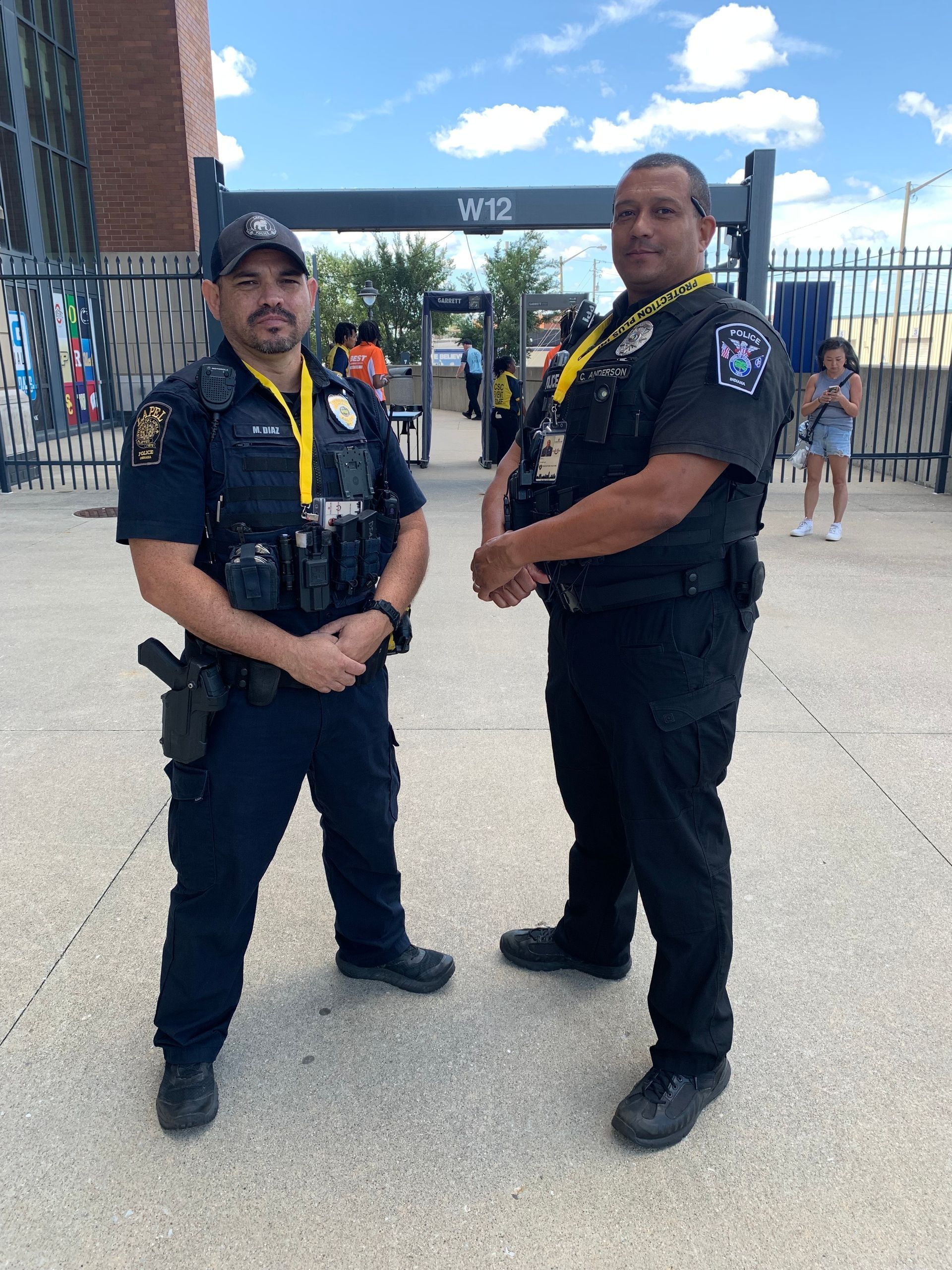 Security personnel at an event Security personnel at an event
