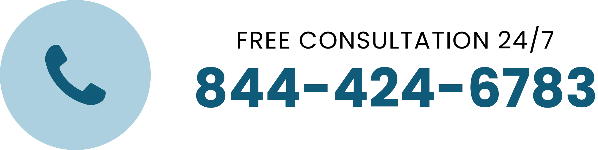 A logo for a free consultation 24 hours a day