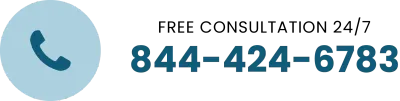 A logo for a free consultation 24 hours a day