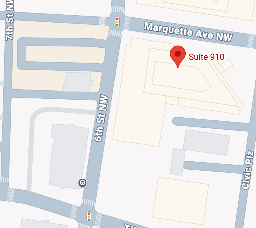 A map showing the location of the law office of richard gonzales , pc.