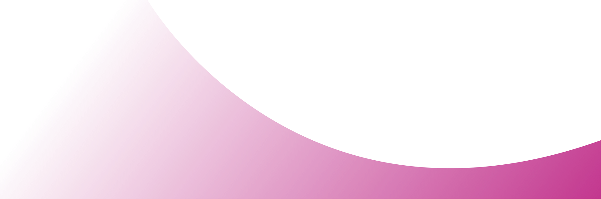 Gradient of white to pink curved shape against a white background.
