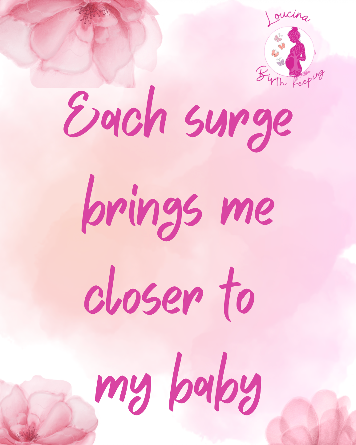 Pink graphic with text: