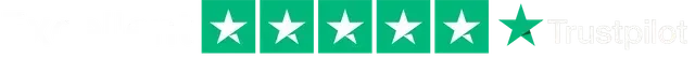 Green star rating with five stars, one half-filled.