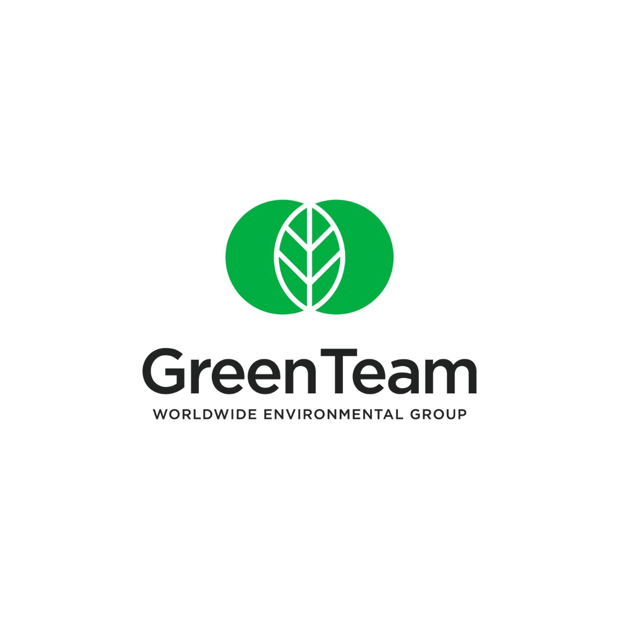 Green Team logo with two green circles overlapping a leaf graphic, with text