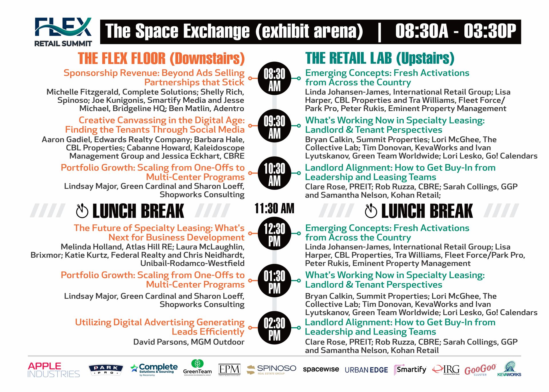 A conference schedule titled 