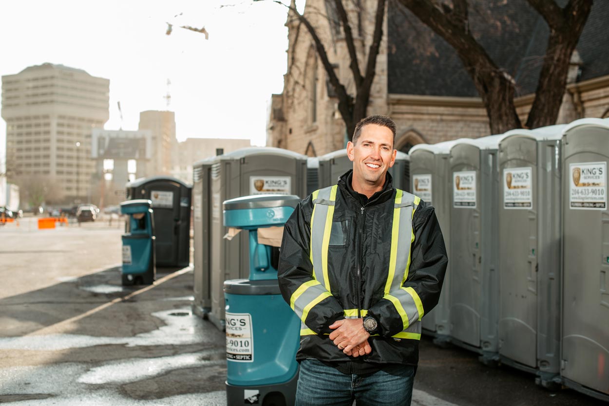 Portable toilet in Winnipeg Kings