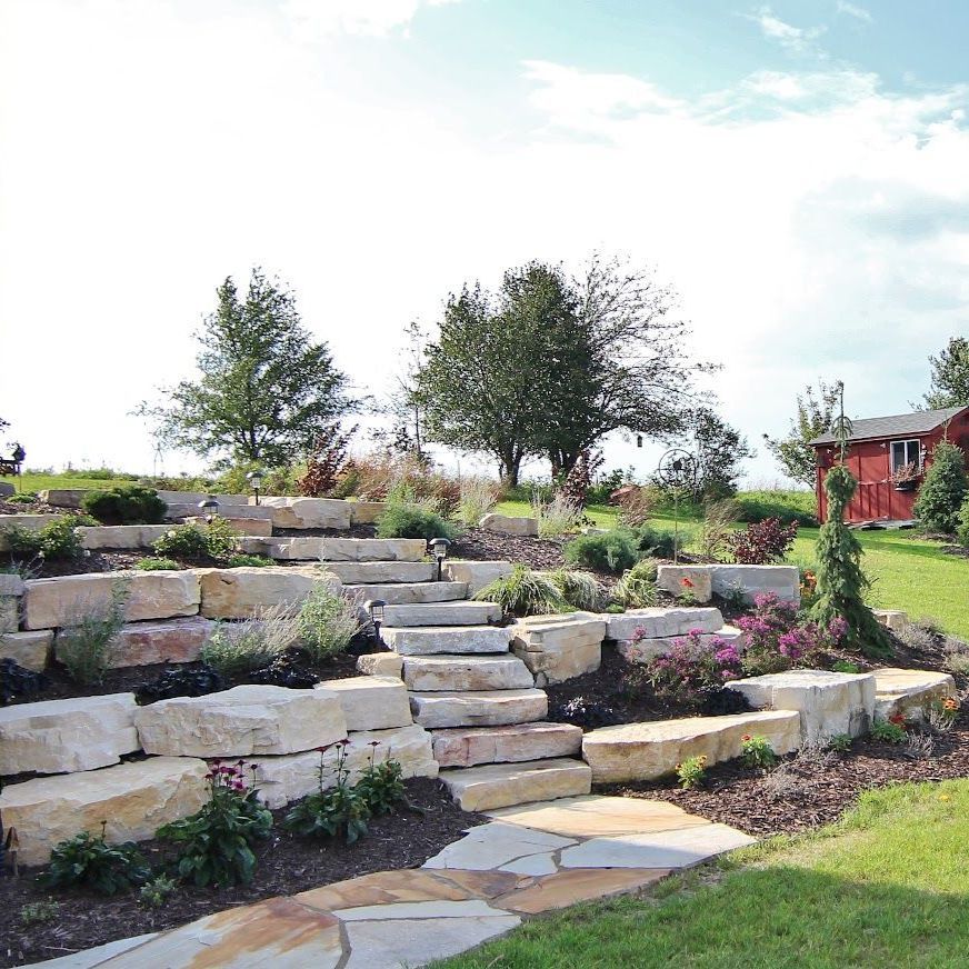 Hardscaping | Stone Steppers | Stone Steps | Whole Yard Landscape Design