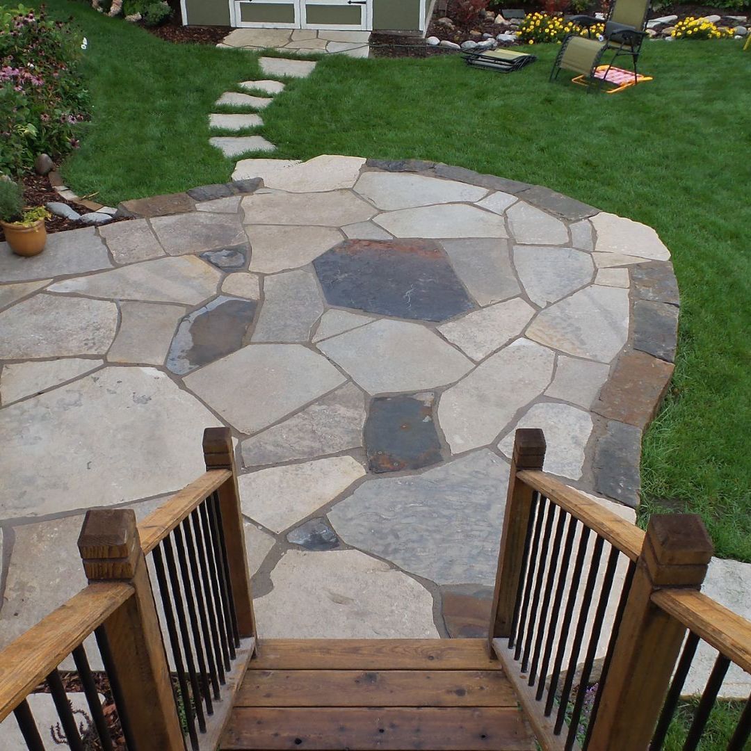 Natural Stone Stepper Patio