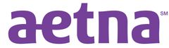 Purple Aetna logo on a white background